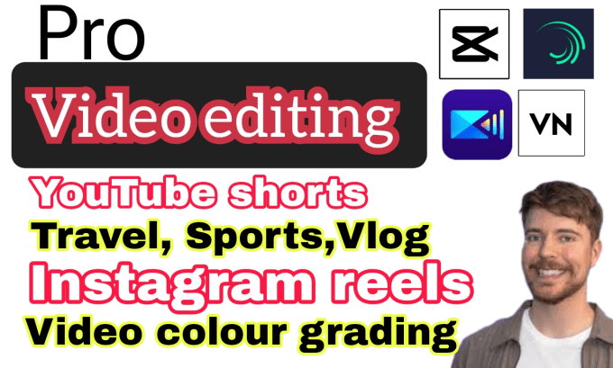 Gig Preview - Edit youtube shorts,vlogs,and all types of video editing