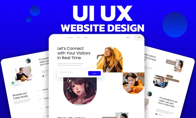 Gig Preview - Design figma website UI and landing page design