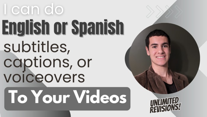 Gig Preview - Do english or spanish subtitles or voiceovers to your video