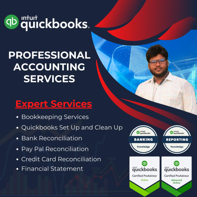 Gig Preview - Do bookkeeping, bank reconciliation, and reporting in quickbooks