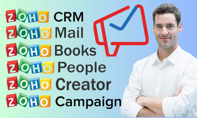 Gig Preview - Be your zoho CRM zoho campaigns zoho books zoho form zoho sites zoho desk expert