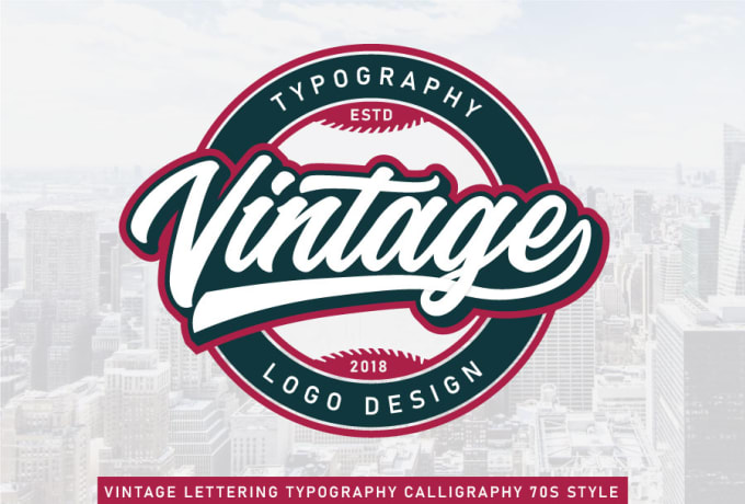 Gig Preview - Make typography vintage logo design