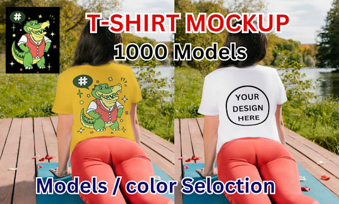 Gig Preview - Create t shirt mockup or realistic t shirt design HD quality