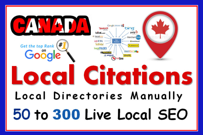 Gig Preview - Do boost your canadian business with 300 local citations