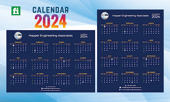 Gig Preview - Design printable 2024 holiday wall or desk calendar, yearly planner, or journal