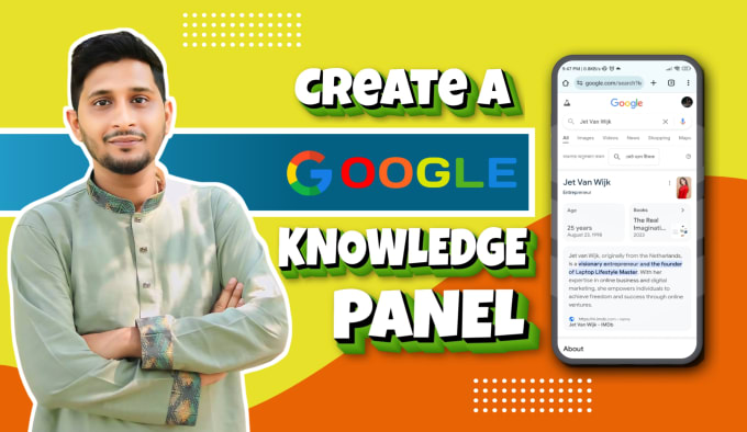 Gig Preview - Create a verified google knowledge panel for you