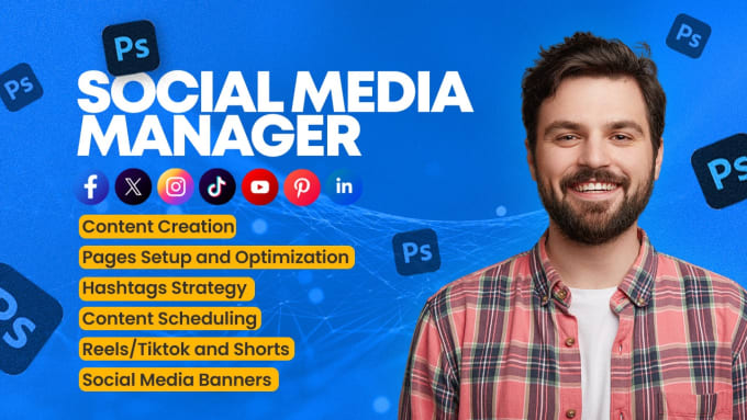 Gig Preview - Be your social media marketing manager and SEO content creator