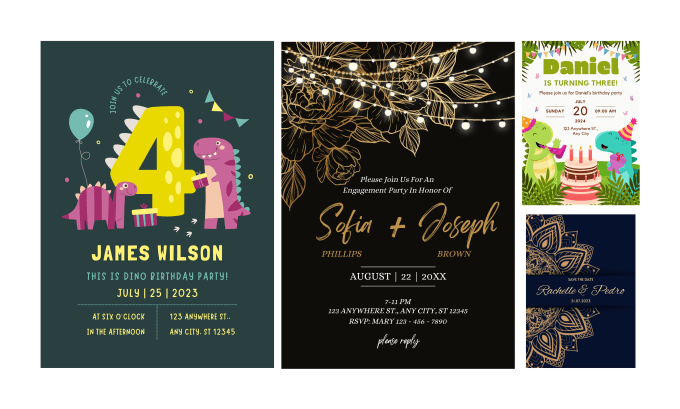 Gig Preview - Design birthday, wedding invitations, and business cards