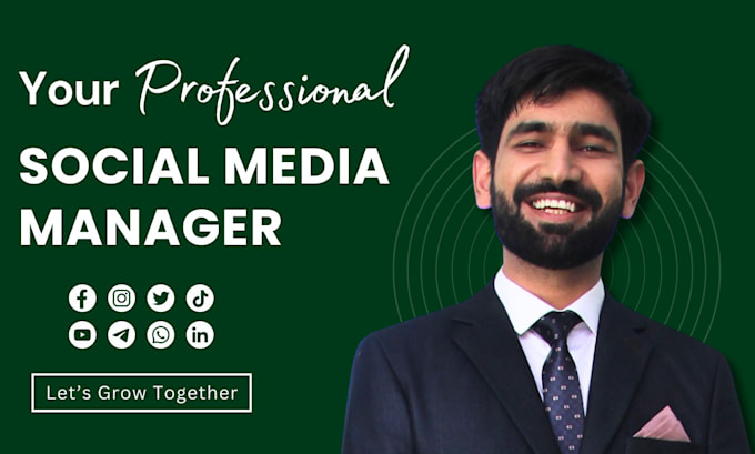 Gig Preview - Be your social media manager and engaging content creator