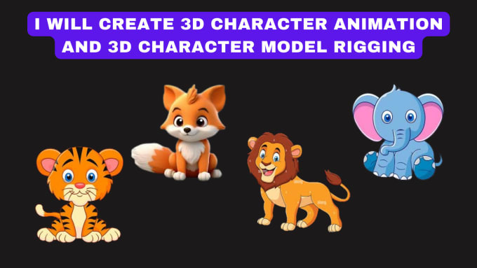 Gig Preview - Do 3d character animation, riging, lighting and rendering