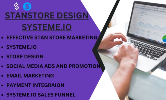 Gig Preview - Setup stan store, systeme io sales funnel, stan store digital products marketing