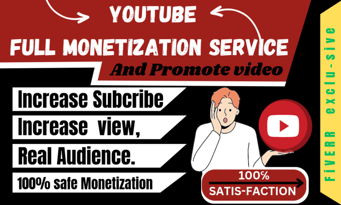 Gig Preview - Fulfill all conditions to monetize your youtube channel