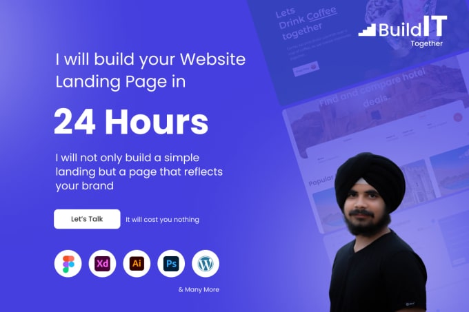 Gig Preview - Create your website landing page design in 24 hours