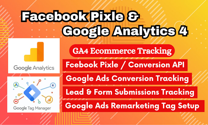 Bestseller - fix or setup google analytics 4, ga4 ecommerce tracking and facebook pixel setup