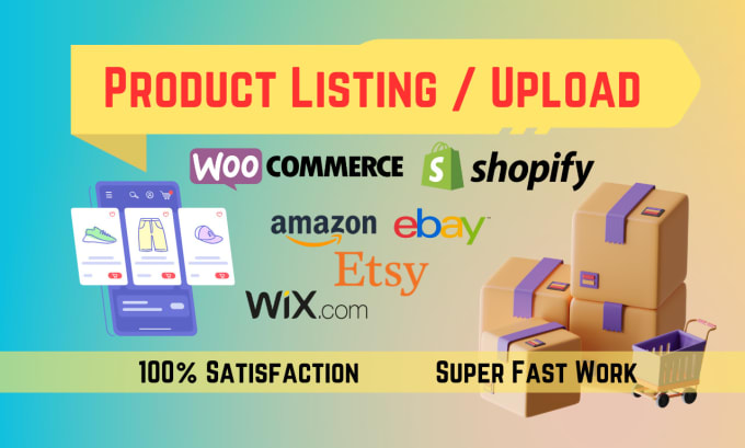 Bestseller - upload product to woocommerce, shopify, amazon, ebay, any ecommerce site listing