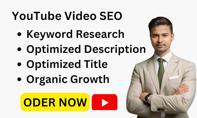 Gig Preview - Do best optimize youtube video SEO for organic ranking