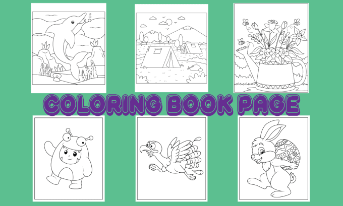 Gig Preview - Illustrate, draw coloring book page for children and amazon