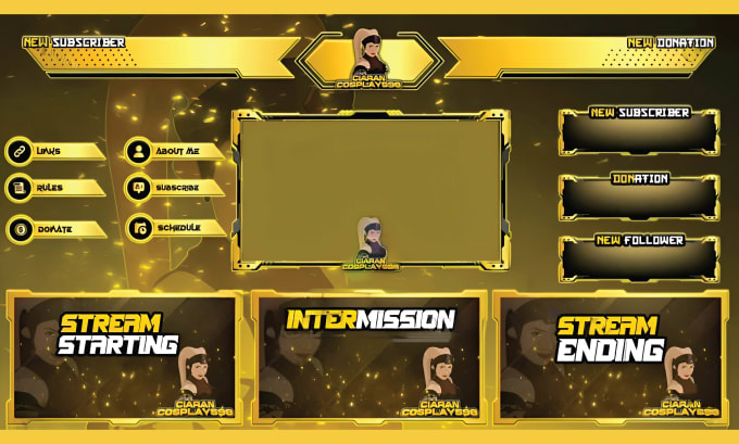 Gig Preview - Create your dope custom overlay, twitch overlay or fb gaming