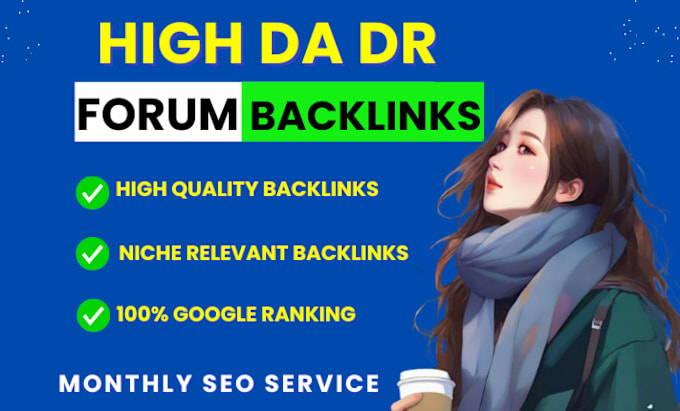 Gig Preview - Manual high dr da niche relevant forum backlinks