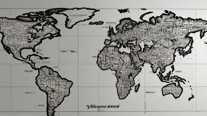 Gig Preview - Create a black and white map line art, vector tracing map