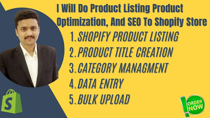 Gig Preview - Do product listing product upload and data entry to  shopify store