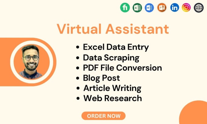 Gig Preview - Do data entry, data mining, web research as your virtual assistant