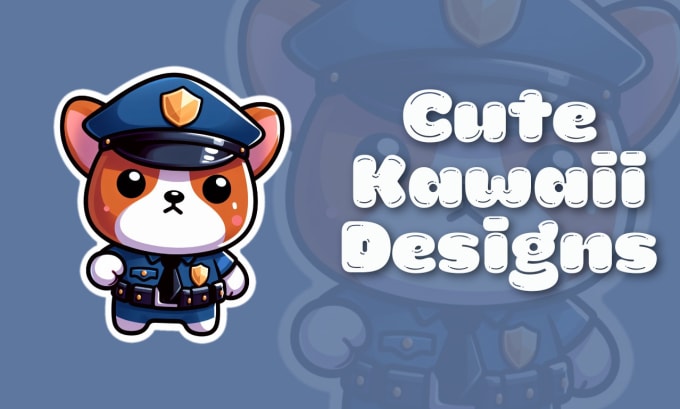 Gig Preview - Create cute chibi kawaii character, sticker, clipart, mascot