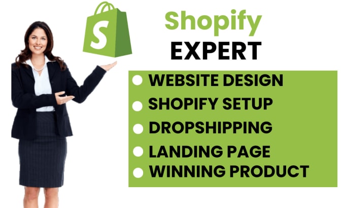 Gig Preview - Design shopify dropshipping store, custom website  design