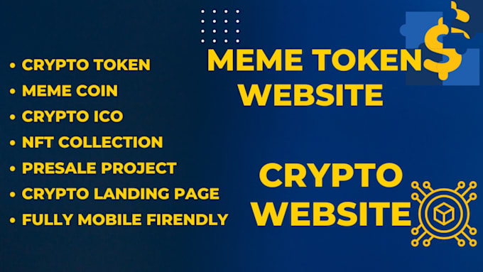 Gig Preview - Design crypto landing page,  nft website ico landing page