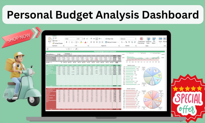 Gig Preview - Create google sheet excel dashboard budget planner