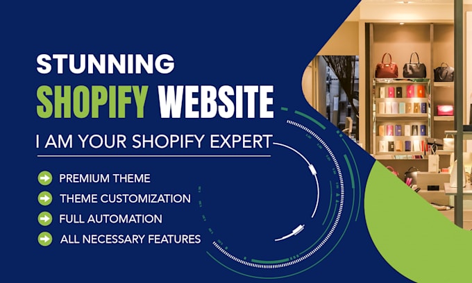 Gig Preview - Build shopify store or shopify website shopify webshop shopify expert