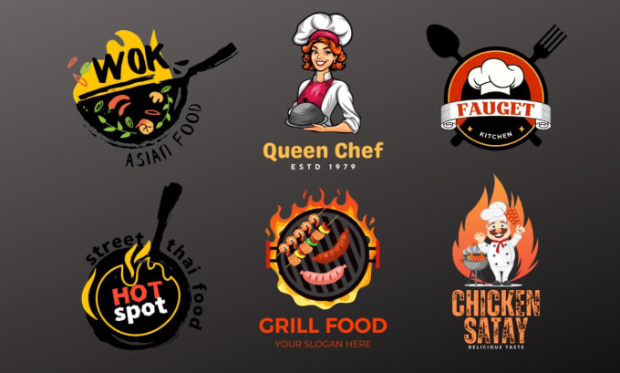 Gig Preview - Design a customized food and restaurant logo plus a BBQ menu