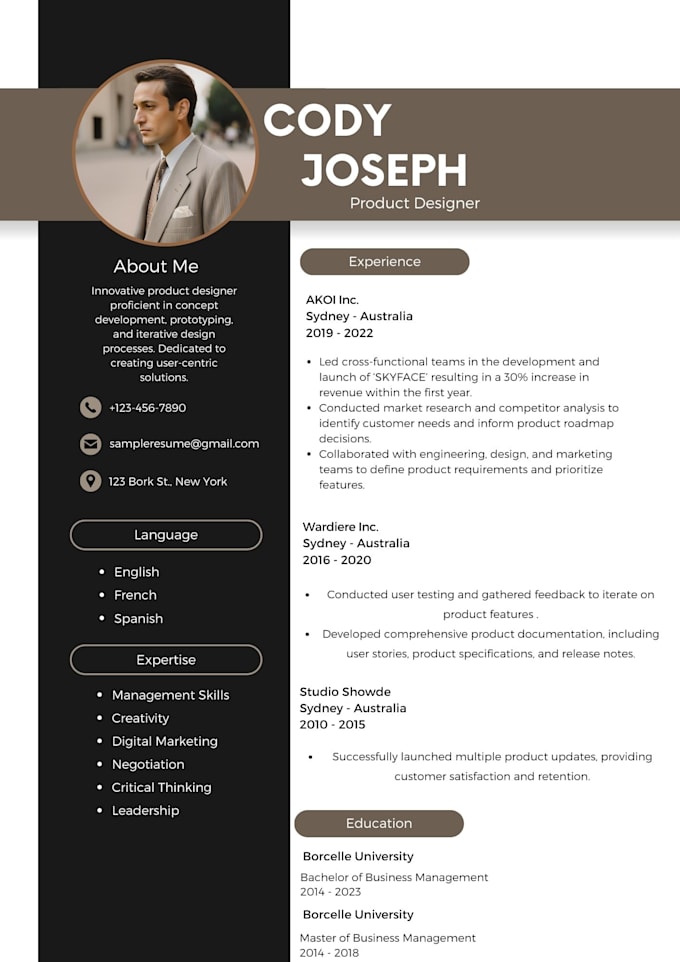 Gig Preview - Design and write a professional resume and cover letter