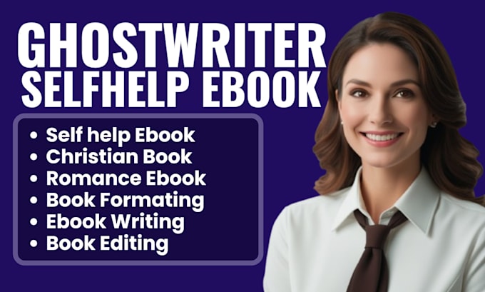 Gig Preview - Ghostwrite ebook self help ebook romance editing for amazon kindle publishing