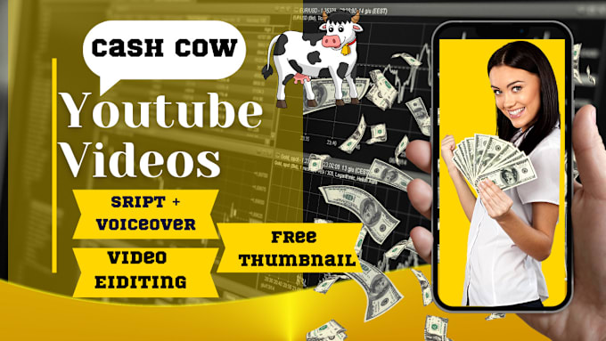 Gig Preview - Create youtube cash cow faceless videos and video editing for you