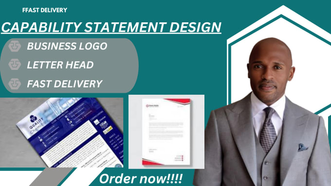 Gig Preview - Do government contract capability statement design, logo, letterhead design