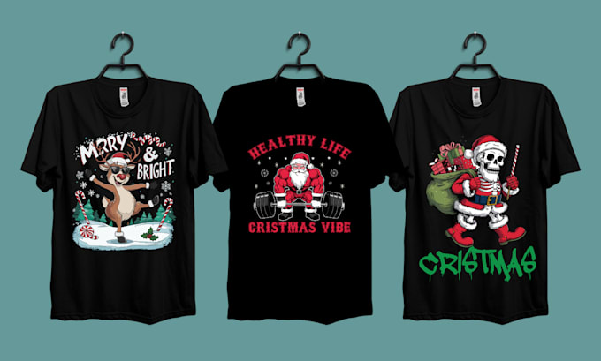 Gig Preview - Create exclusive christmas t shirt design