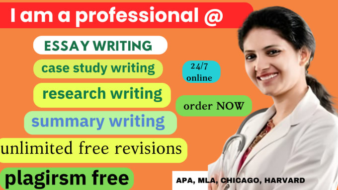 Gig Preview - Write high quality essay, medical research articles  summaries, case studies