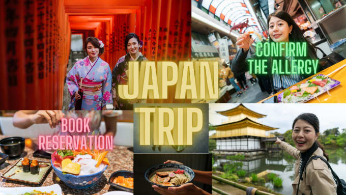 Gig Preview - Make reservations at restaurants,hotels,many places on your trip to japan