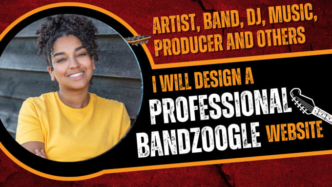 Gig Preview - Design an professional bandzoogle website and store