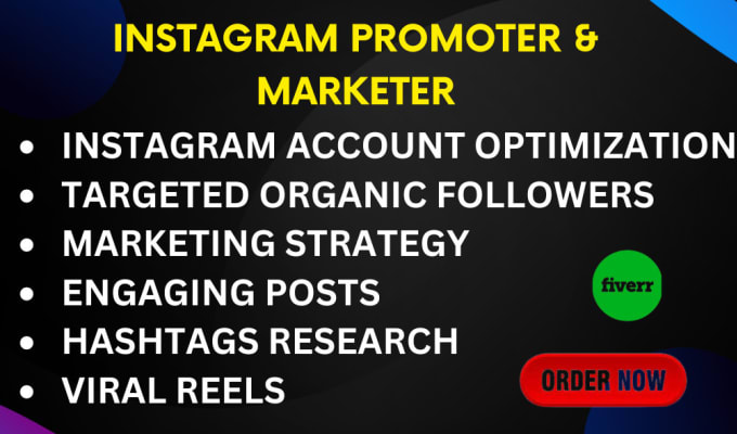 Gig Preview - Do instagram markerting grow your page organically