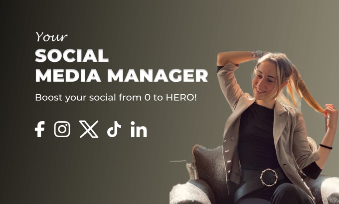 Gig Preview - Be your social media marketing manager and content creator