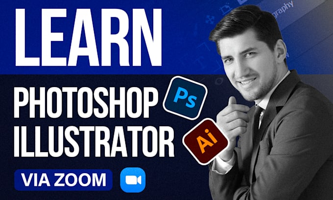 Gig Preview - Teach you graphic design in photoshop illustrator coreldraw