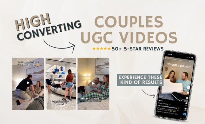 Gig Preview - Create couples ugc video content for social media