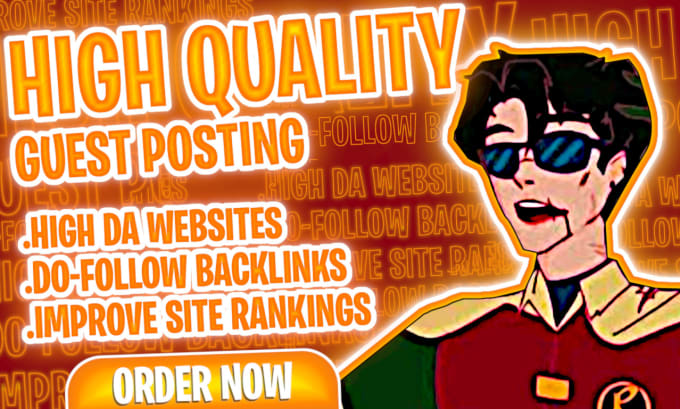 Gig Preview - Publish your guest post articles on high da websites with authority backlinks