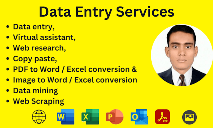 Gig Preview - Be web research data entry, copy paste, ms excel