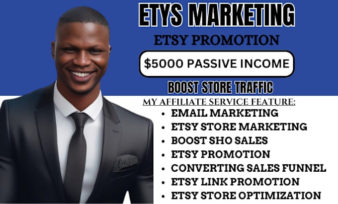 Gig Preview - Do etsy promotion, etsy traffic, etsy sales, etsy seo with etsy marketing