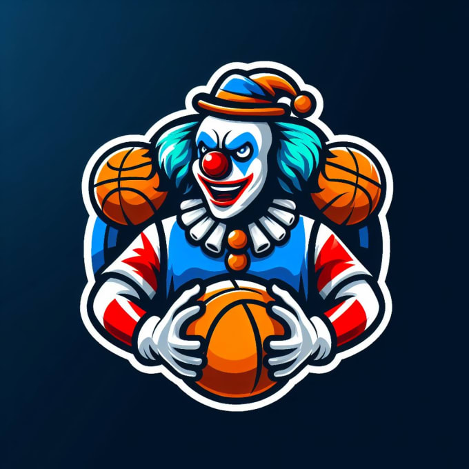 Gig Preview - Design creative clown mascot sport logo