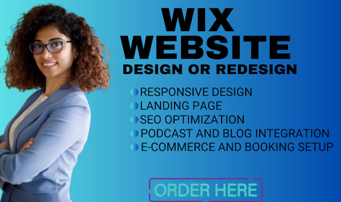 Gig Preview - Do wix website redesign wix website design wix studio wix seo