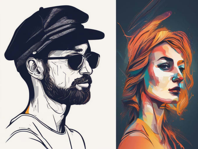 Gig Preview - Create a face into color vector art portrait